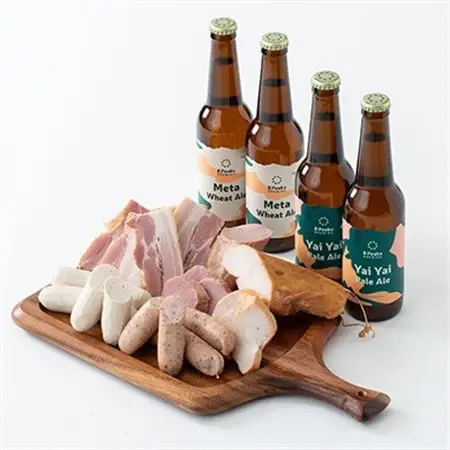八ヶ岳のハム・ソーセージ＆クラフトビールのコラボセット【ペアリングが楽しい】【ギフトにおすすめ】_ビール クラフトビール アルコール ハム ソーセージ 詰合せ セット 人気 おすすめ 送料無料 お取り寄せ 贈答 ギフト_【配送不可地域：離島】【1486192】