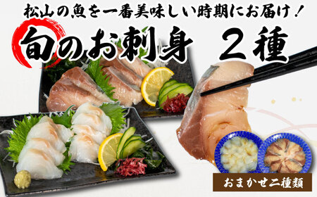 ＜冬のお届け＞ 旬のお刺身 2種類 (2~3人前×2種類) 魚 切身 鮮魚 刺身セット 刺身2種盛り 刺身 お刺身 お刺し身 魚介 海の幸 小分け 個包装 冷凍 鯛 カワハギ スズキ イカ サワラ タコ ハマチ ヒラメ 愛媛県 松山市【AIS010_04】