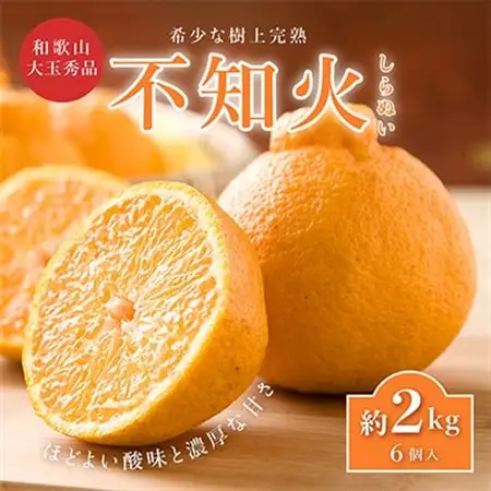 先行受付!　数量限定　不知火　樹上完熟　約2kg　大玉6個入　こだわり農家厳選!【1485757】
