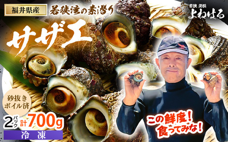  天然 サザエ 約8～12個 約700g (350g × 2P) 活さざえ そのままボイル！ [m17-a050]