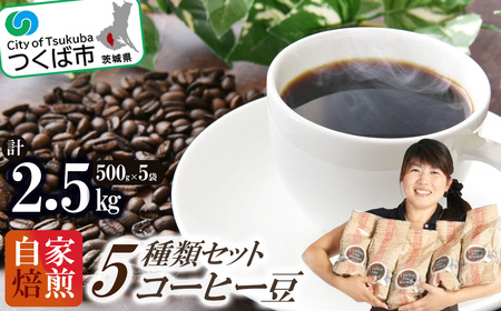 コーヒー豆5種類 計2500g コーヒー