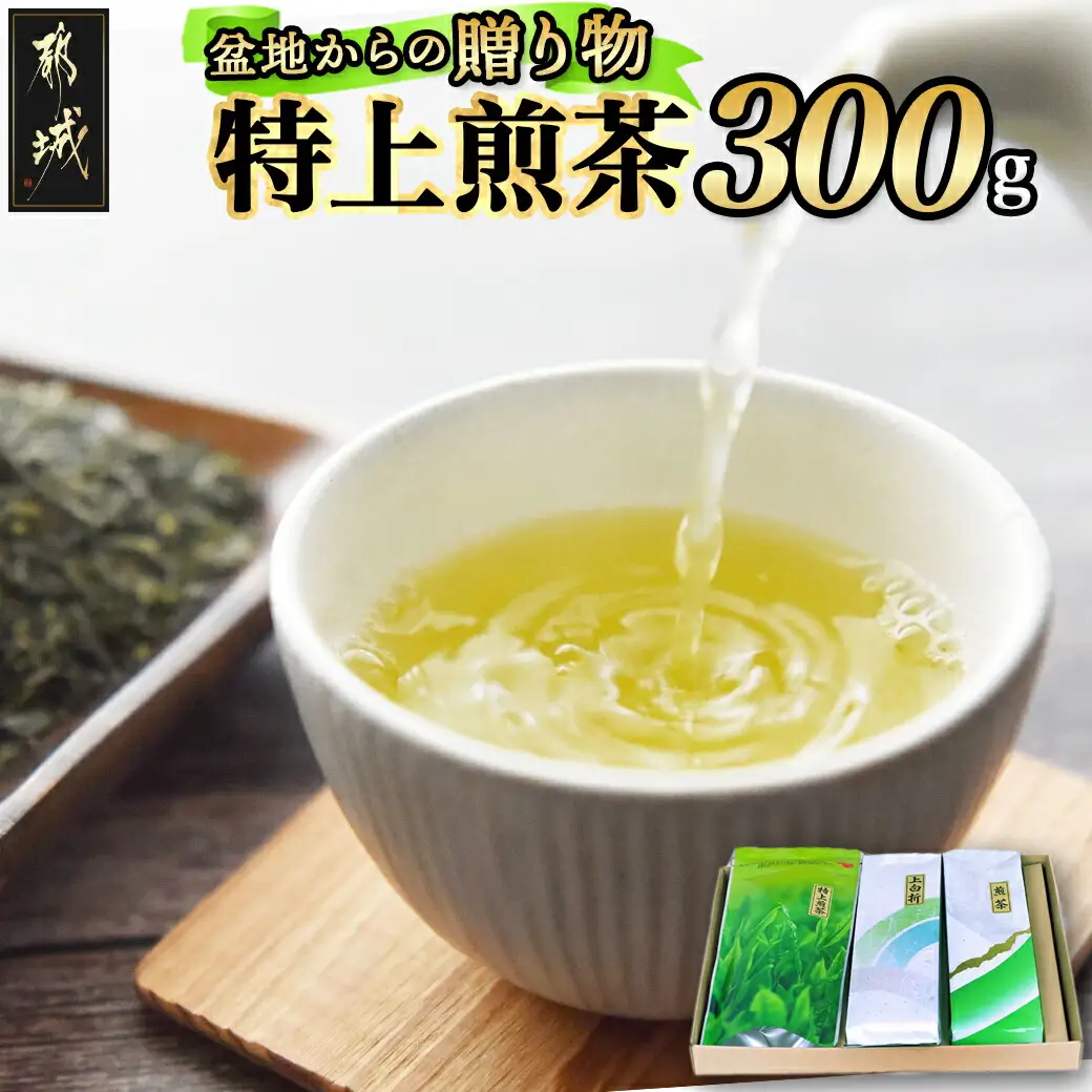 盆地からの贈り物 特上煎茶セット_AA-4801_(都城市) 茶葉 特上煎茶 上白折 煎茶 各100グラム お茶の産地 最高級品 一番茶 Green Tea 水出し ギフト 家庭用 日本茶