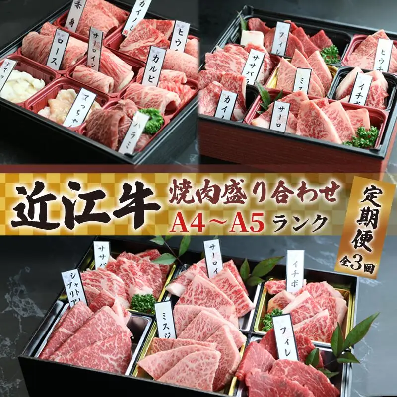 近江牛 焼肉 特上 盛り合わせ 定期便 3回 冷凍 シャトーブリアン ( 近江牛 サーロイン フィレ ヘレ 希少部位 ミスジ クラシタ イチボ ヒウチ ササバラ ラムシン 等 カルビ ロース ハラミ こてっちゃん 3ヶ月 赤身 和牛 黒毛和牛 ブランド 牛肉 近江牛 贈り物 ギフト 国産 近江牛 滋賀県 竜王町 岡喜 霜降り 神戸牛 松阪牛 に並ぶ 日本三大和牛 ふるさと納税            