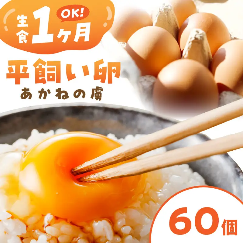 〈平飼い卵〉あかねの虜（60個）【C-162】