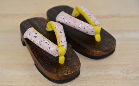 雪丸下駄 子ども用 ピンク  21cm