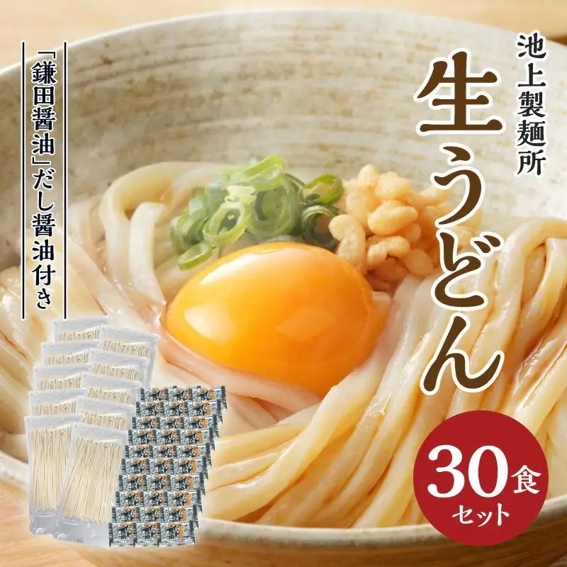 本家　池上製麺所　生うどん30食（鎌田醤油付） | うどん