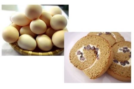 ひまわりたまご紅白10個・コーヒーロール1本セット　ロールケーキ 珈琲 洋菓子 お菓子 卵 鶏卵 加工品 スイーツ 山梨 富士川町