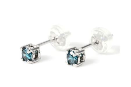 ブルーダイヤ ピアス 0.2ct E281BD-Pダイヤ プラチナ ジュエリー アクセサリーレディース