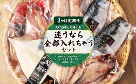【3ヵ月定期便】迷うなら全部入れちゃう干物セット