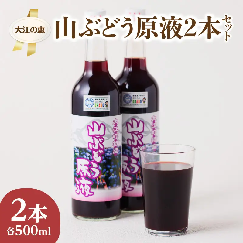 大江の恵 山ぶどう原液2本セット(各500ml） 003-026