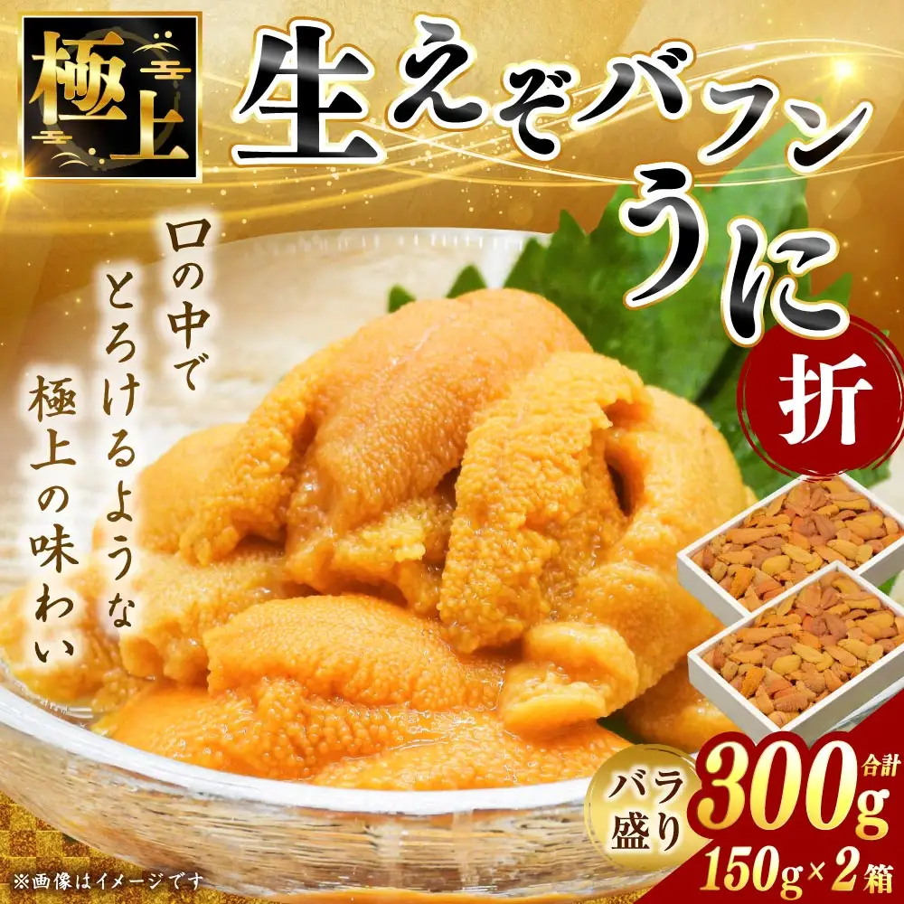 えぞバフンうに折150g×2 【鮮度抜群！極上生えぞバフンうに】 ふるさと納税 うに F4F-0698