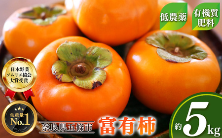富有柿 約5kg （17～20個） 選べる 内容量 日本野菜ソムリエ協会大賞受賞品 | 富有柿 かき フルーツ 柿 かき 果物 先行 予約 日本 野菜 ソムリエ 協会 大賞 受賞 品 奈良県 五條市