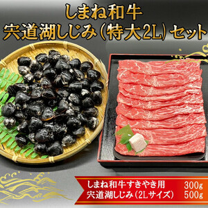 しまね和牛肉・宍道湖しじみ(特大2Lサイズ)セット
