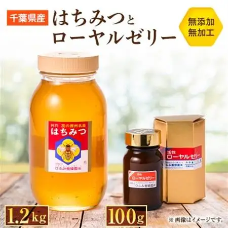 ひふみ養蜂園 はちみつ(1.2kg)・ローヤルゼリー(100g)【配送不可地域：離島】【1486514】