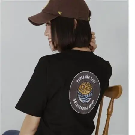 バックプリント 館山市 マンホールTシャツ 黒 Mサイズ【1489888】