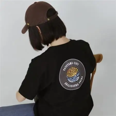 バックプリント 館山市 マンホールTシャツ 黒 Lサイズ【1489890】