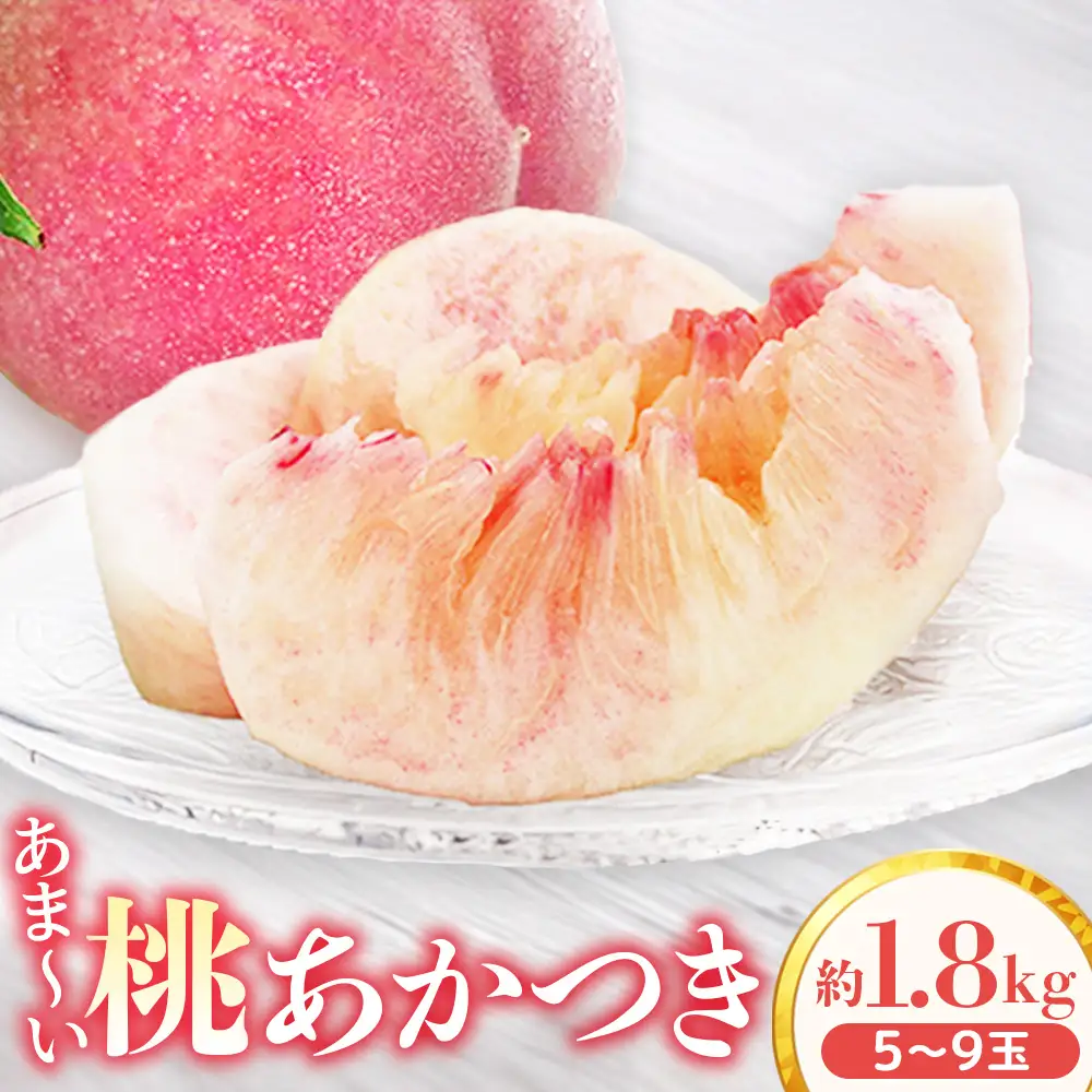 アグリスタくましろのあまーい桃『あかつき』約1.8kg　＜2026年7月中旬～7月下旬発送予定＞