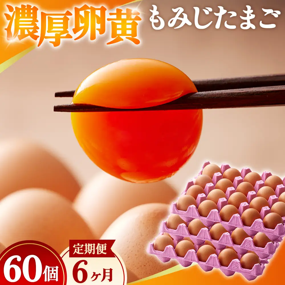 濃厚卵黄もみじたまご【60個入り】【6ヶ月連続】定期便 [No.937]