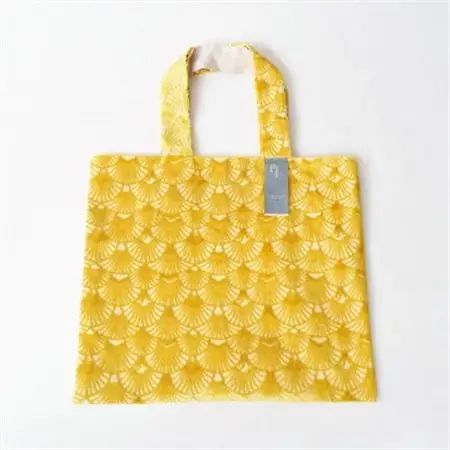 スクエアバックL【タエナカノヌノ】イエロー_装飾品・工芸品 トートバッグ・ショルダーバッグ 鞄・バッグ かばん カバン_【1438191】