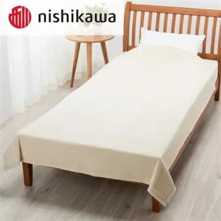 西川のシール織綿毛布　ベージュ　セミダブル　160×210cm　FQ13201019/300_雑貨・日用品 毛布 寝具 _【1445362】