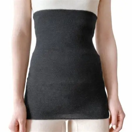 シルク100%オールシーズン腹巻き(男女兼用)【チャコール1枚】_装飾品・工芸品  服飾小物 _【1487954】