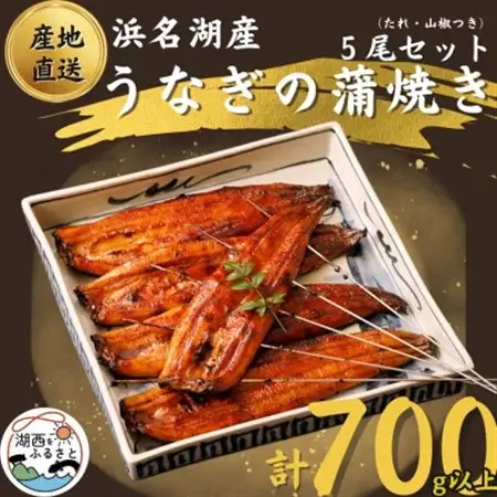 【国産】浜名湖うなぎ蒲焼き140g以上　5本セット(たれ・山椒付き)_うなぎ 鰻 蒲焼 浜名湖産 国産_【配送不可地域：離島】【1487457】