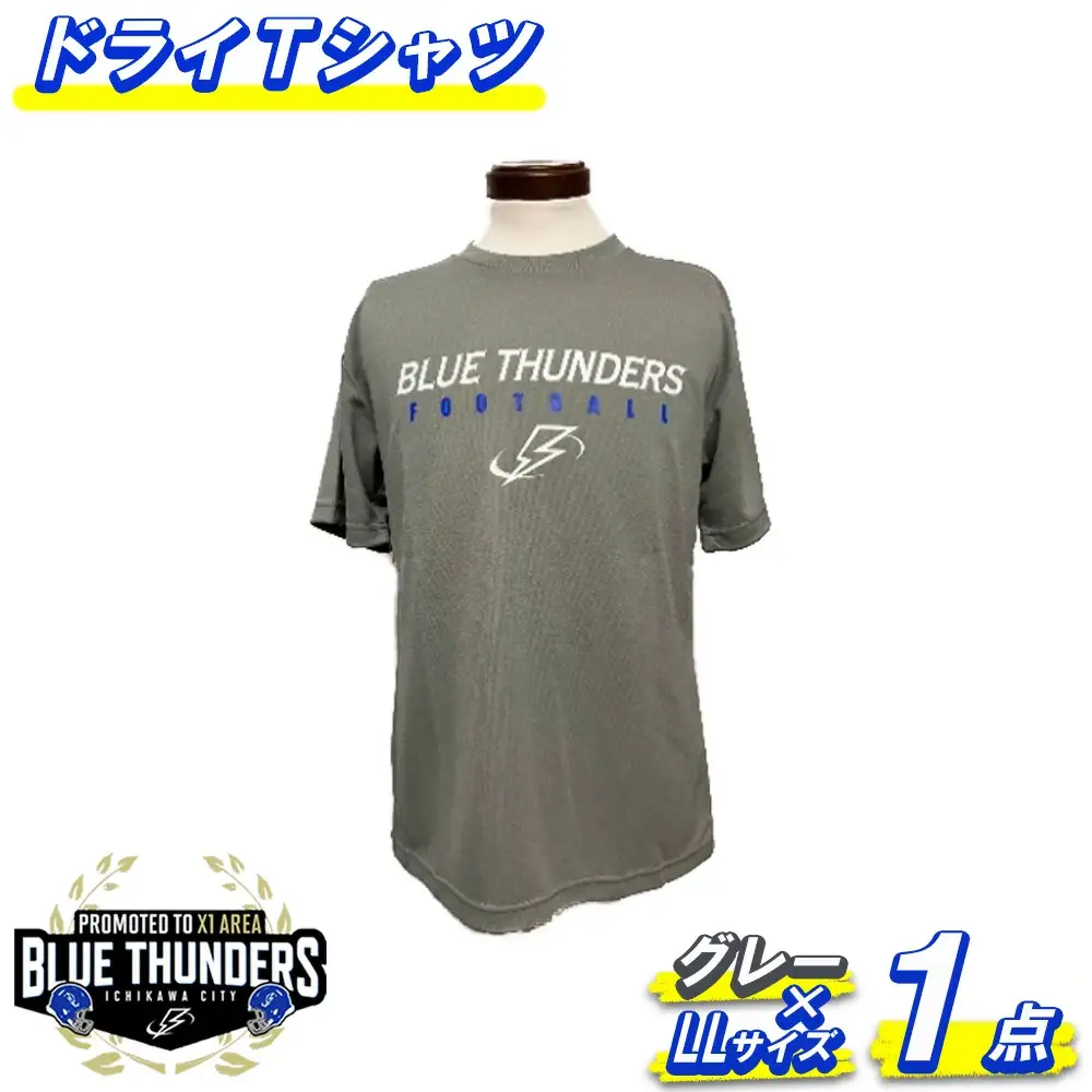 ブルーサンダース ドライTシャツ＜カラー：グレー／サイズ：LL＞　【12203-0204】