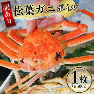 【先行予約】（訳あり）松葉ガニ（ボイル） 1枚（約500g）【年内配送】※着日指定不可※北海道、沖縄、一部離島への配送不可