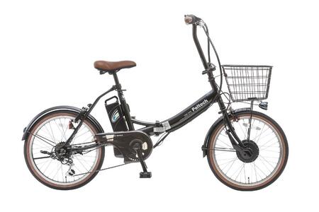 電動自転車 PELTECH（ペルテック）ノーパンク 折り畳み電動アシスト自転車 20インチ 折り畳み外装6段変速（TDN-206LN）【簡易組立必要】【ブラック】