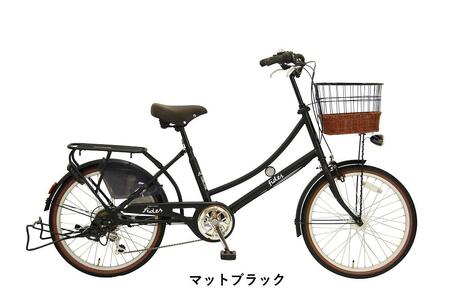 ヱビス自転車　 フィデースDX 22インチ小径自転車 シマノ製外装6段変速　電動なし（レトロ感 シマノ製ローラーブレーキ LEDオートライト 幼児2人同乗認定）【マットブラック】