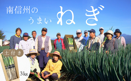 JA24 土付きねぎ 約3kg / 2026年11月上旬〜2027年2月上旬頃配送予定 // 長野県 南信州産 野菜 信州野菜 新鮮 長ネギ ネギ 長ねぎ 白ねぎ 白ネギ