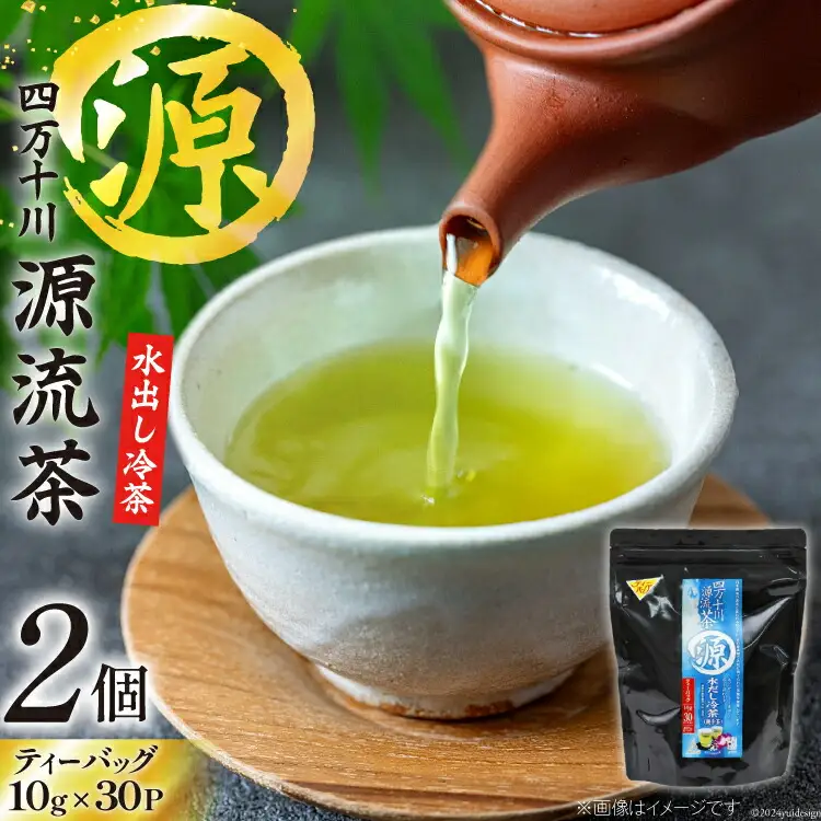 緑茶 銘茶の里 四万十川源流茶 水出し冷茶 ティーバッグ (10g×30P)×2個 [JA高知県高西営農経済センター津野山経済課 高知県 津野町 26ah0002]
