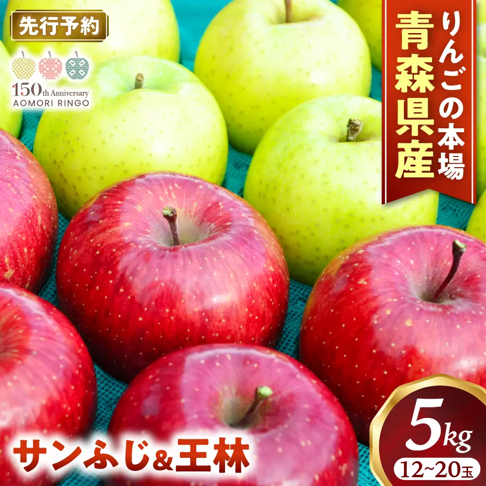 【詰め合わせ】青森県産りんご サンふじ＆王林 セット 約5kg 11月～ りんご