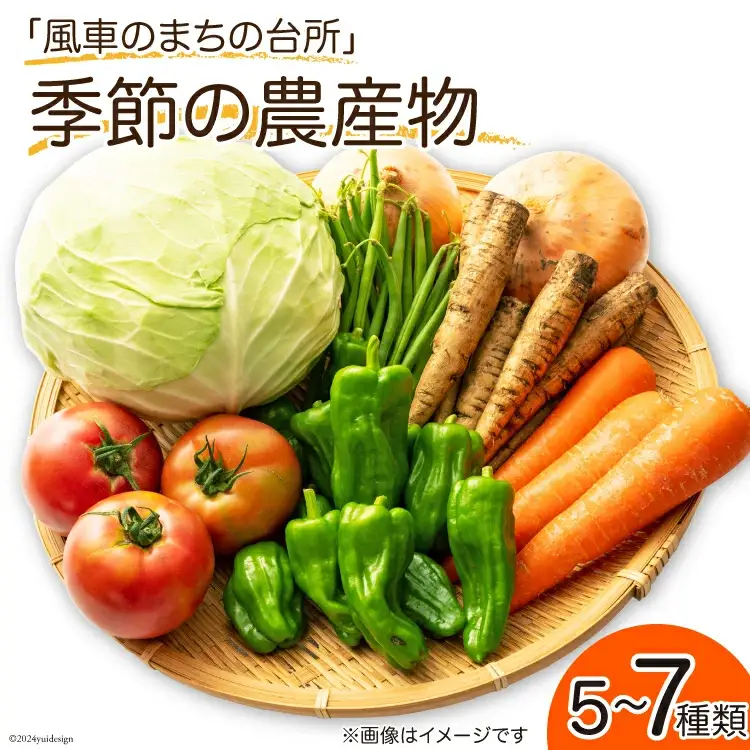 「風車のまちの台所」 季節の農産物 5～7種類 [有限会社津野町ふるさとセンター 高知県 津野町 26ar0007]