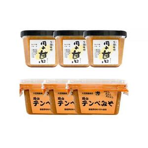 【セット】岡山甘口 500g×3個 岡山テンペみそ 300g×3個