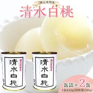 角南製造所 清水 白 桃 缶詰 2缶セット  | 桃