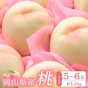 2026年 先行予約 ご家庭用 おかやまの 桃   約1.3kg （5～6玉） ｜ 桃