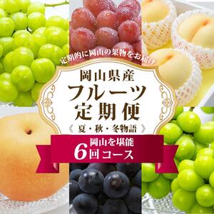 フルーツ 定期便 2026年 フルーツ王国 岡山を堪能 6回コース 夏・秋・冬物語 桃 もも 葡萄 ぶどう 梨 なし岡山県産 国産 果物 セット ギフト