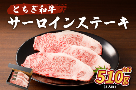 とちぎ和牛 サーロインステーキ510g(3人前) ns004-019
