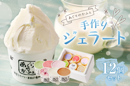 手作りジェラート12個セット【あぐりのかふぇ】 ｱｲｽ ｽｲｰﾂ ｾｯﾄ ｵﾘｼﾞﾅﾙ ｾｯﾄ ﾊﾟｽﾁｬﾗｲｽﾞ 牛乳 ns029-002