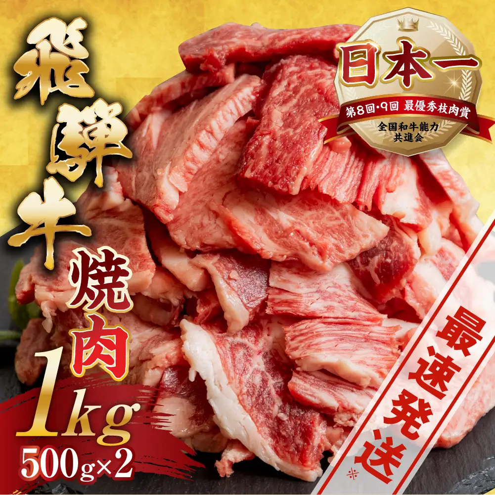 【ふるなび限定】牛肉 飛騨牛 焼肉 切り落とし1kg 牛肉 トキノ屋食品 FN-Limited-PR