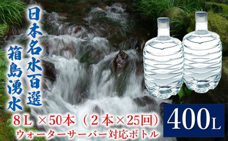 群馬の名水 箱島湧水 エア 8L 計50本（2本×25回） ウォーターサーバー 対応ボトル 飲料 ドリンク 飲料類 水 ミネラルウォーター 名水 天然水 飲み物 産地直送 