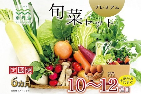 【6回定期便】 卵付き 京丹波 旬菜セット プレミアム 10～12品目 【 野菜 野菜定期便  】