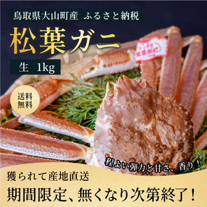 OM-26　ブランドタグ付 高級生松葉ガニ（特大約1kgを1枚）