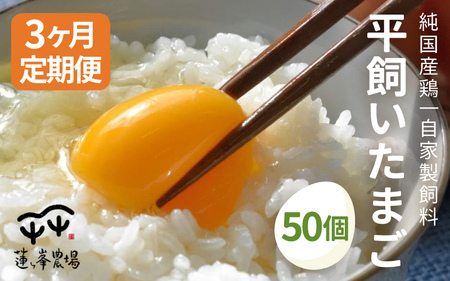 【定期便】 平飼いたまご 50個×3ヶ月間