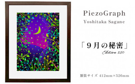 相根良孝 ピエゾグラフ 絵画「９月の秘密」 額装サイズ412mmx526mm 額縁付き アート インテリア 現代版画 出産祝い 進学祝い 成人祝い 就職祝い 退職記念 結婚祝い 結婚記念のお祝い お誕生日 長寿のお祝い 新築祝い 開業のお祝い 絵画 版画 綾部 京都