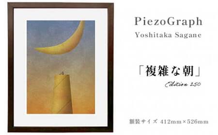 相根良孝 ピエゾグラフ 絵画「複雑な朝」 額装サイズ412mmx526mm 額縁付き アート インテリア 現代版画 出産祝い 進学祝い 成人祝い 就職祝い 退職記念 結婚祝い 結婚記念のお祝い お誕生日 長寿のお祝い 新築祝い 開業のお祝い 絵画 版画 綾部 京都