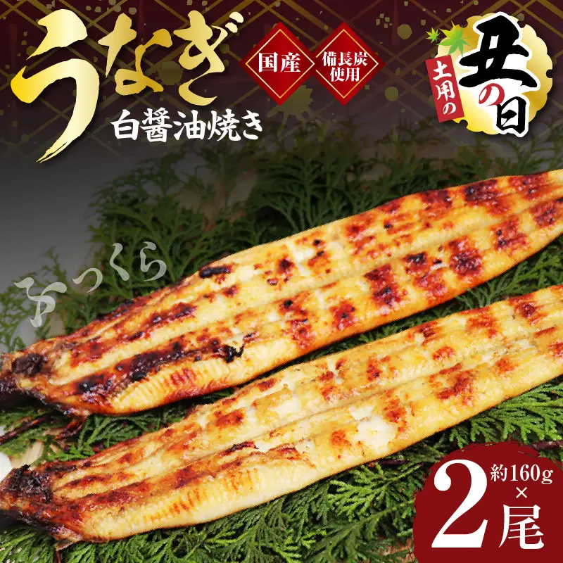 【土用の丑の日までにお届け】国産うなぎ 白醤油焼き 合計320g
