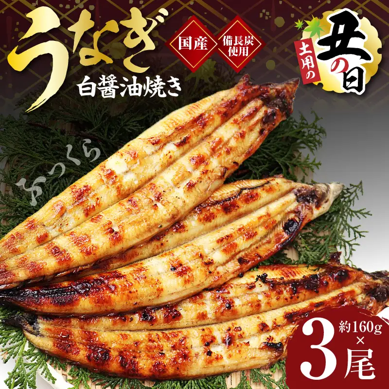 【土用の丑の日までにお届け】国産うなぎ 白醤油焼き 合計480g