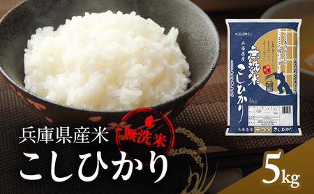 無洗米 コシヒカリ 5kg 米 お米 精米 白米 銘柄米 ブランド米 5キロ 産地直送 兵庫県産 兵庫 兵庫県 小野市
